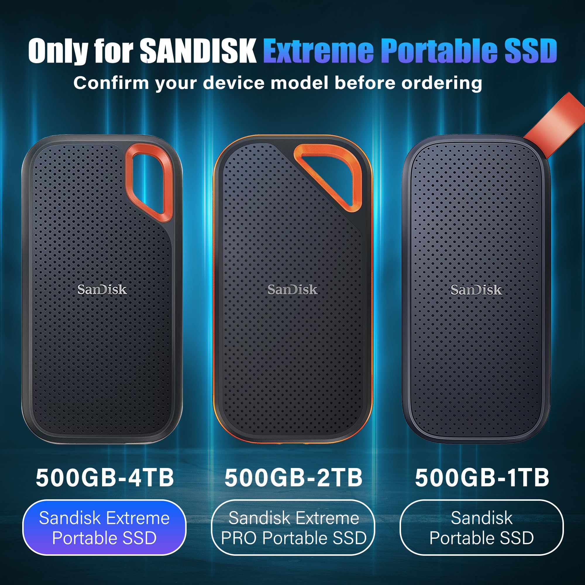 Amazon.co.jp: 紛失防止クリアカバーケース Extreme Portable SSD 1TB
